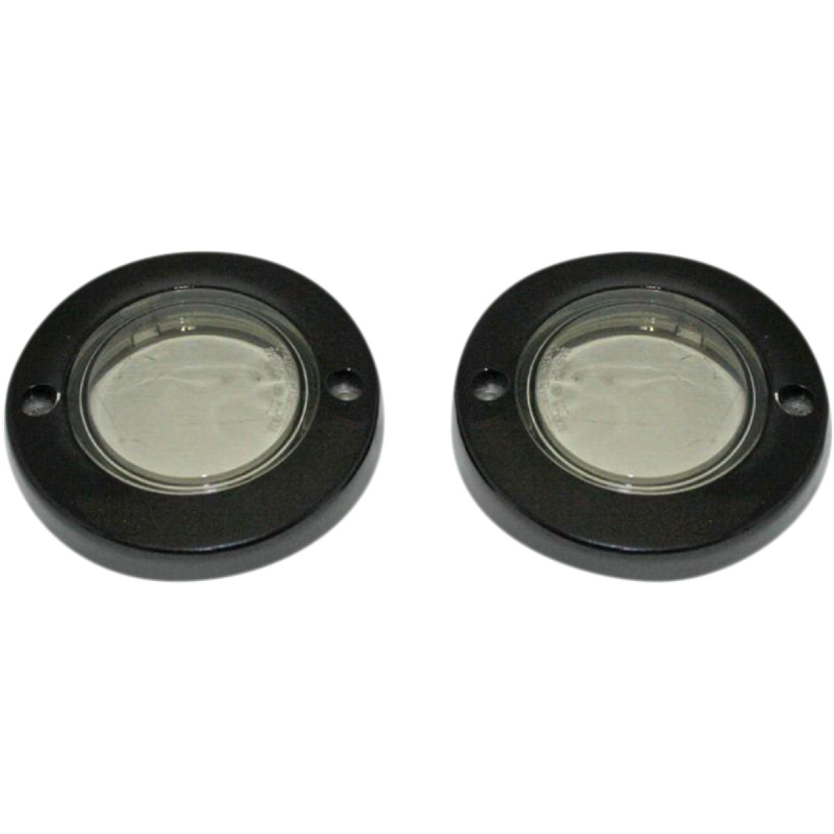 Custom Dynamics #PB-FLAT-BEZ-BS - ProBEAM® Flat Bezel Turn Signal Adapters - Black/Smoke