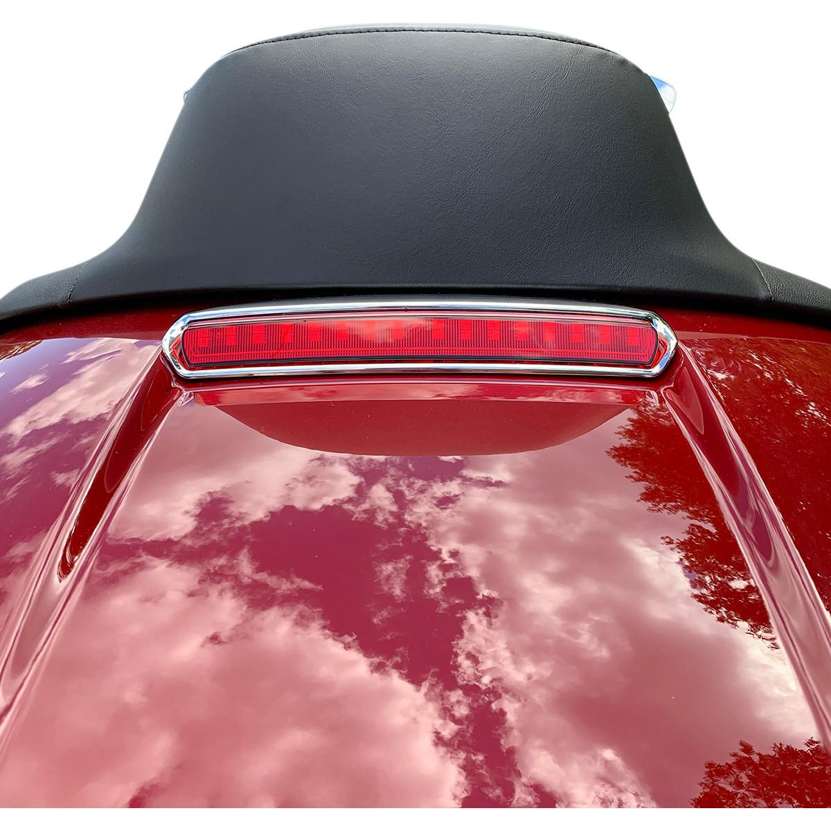 Custom Dynamics #CD-TP-LID-CR - Tour Pack Lid Light - Chrome/Red
