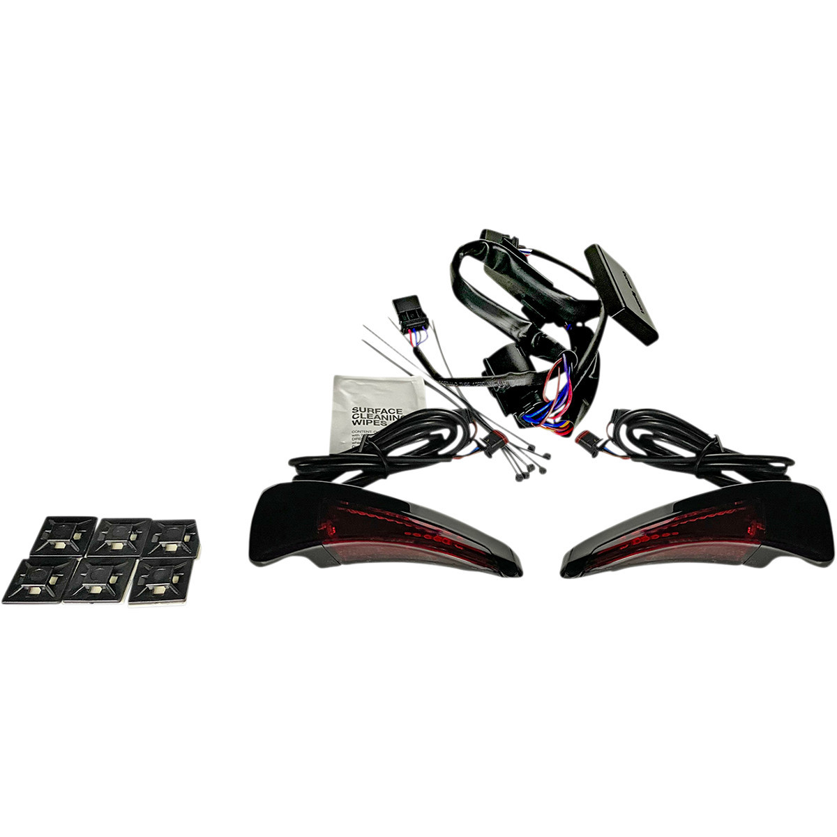 Custom Dynamics #CD-TPBR-14-RB - Sequential Tour Pak Seat Back Rest LED Lights - Black/Red - FLH
