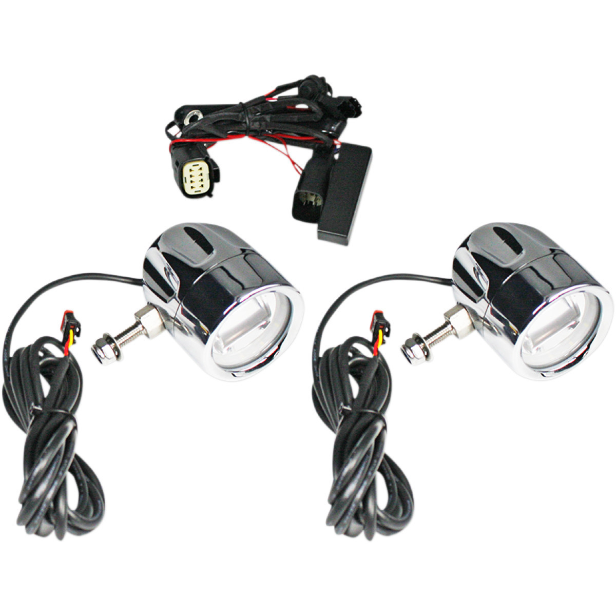 Custom Dynamics #PB-FOG-SS8-C - Fog Light - Chrome - Clear Lens
