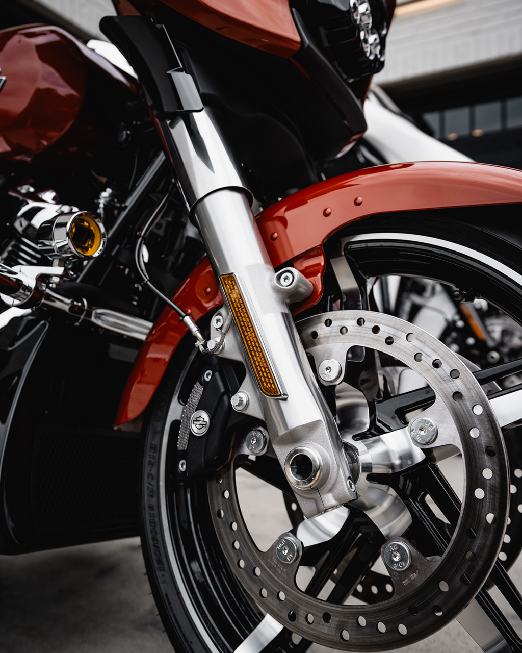 Custom Dynamics #CD-FORK-BCM-AC - LED Fork Light - Amber - Chrome