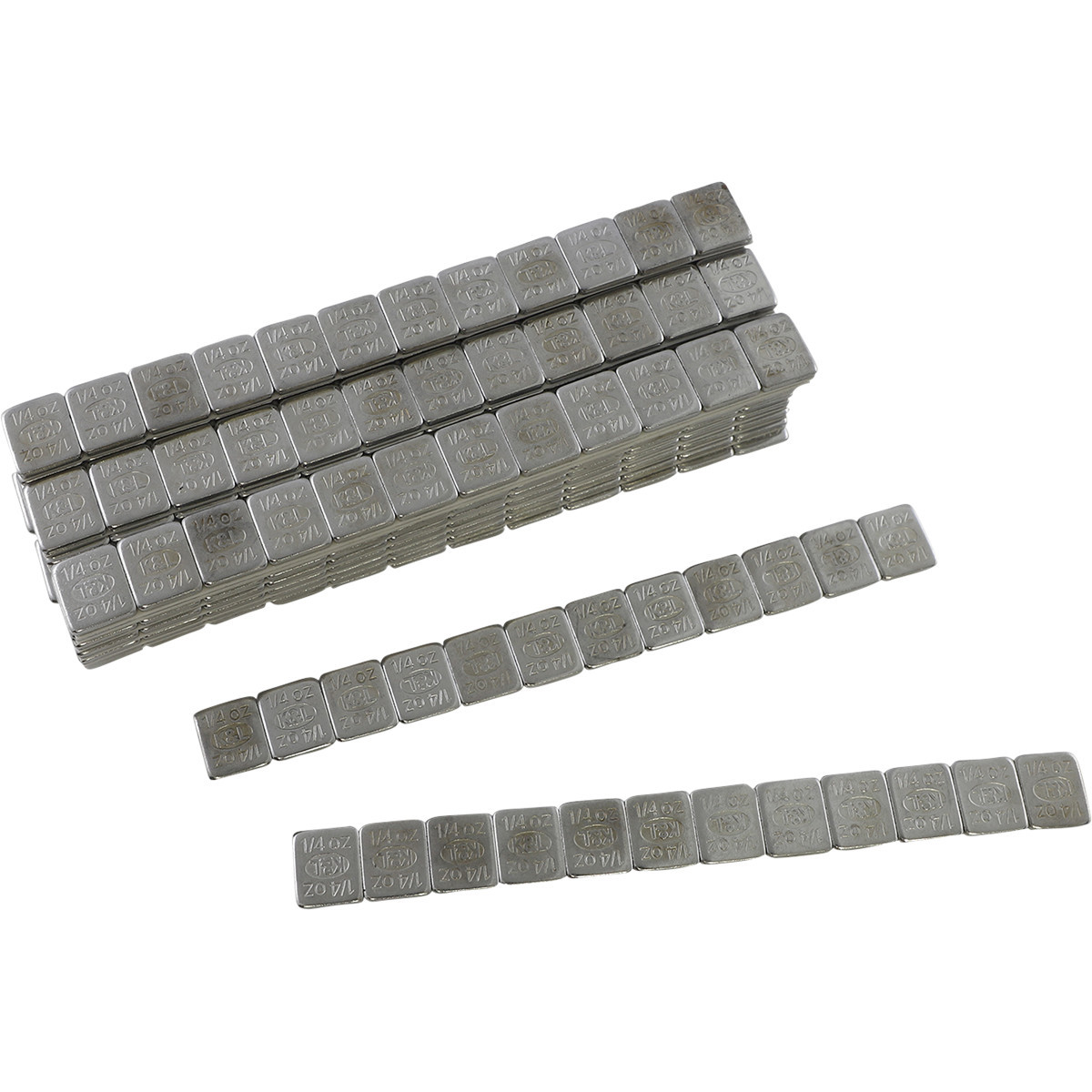K&L Supply #32-8126 - Wheel Weights - Rectangle - Adhesive Stick-On - Chrome - 360 Pack