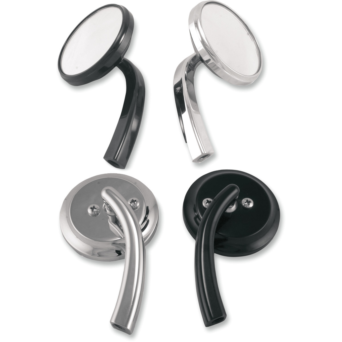 Todd's Cycle #SMR-1 - Mirror - Shooter - Side View - Round - Chrome - Right - Each