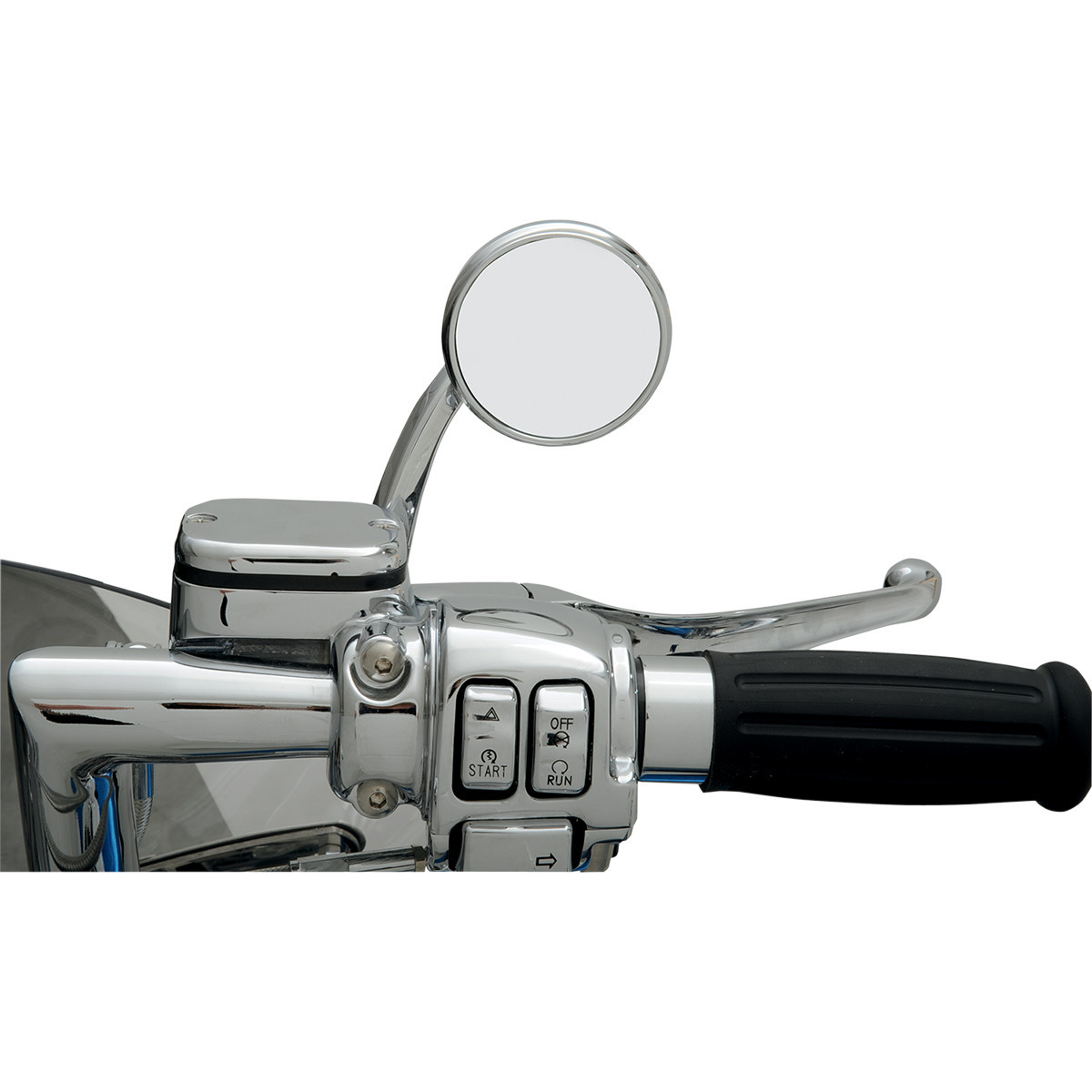 Todd's Cycle #SMR-1 - Mirror - Shooter - Side View - Round - Chrome - Right - Each