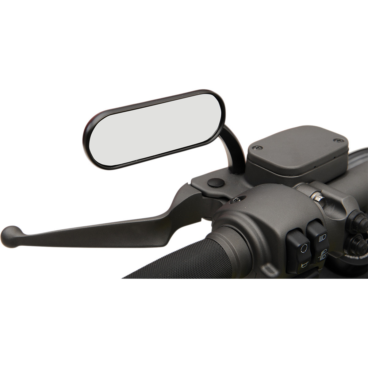 Arlen Ness #13-412 - Mirror - Micro - Mini - Side View - Oval - Black - Left