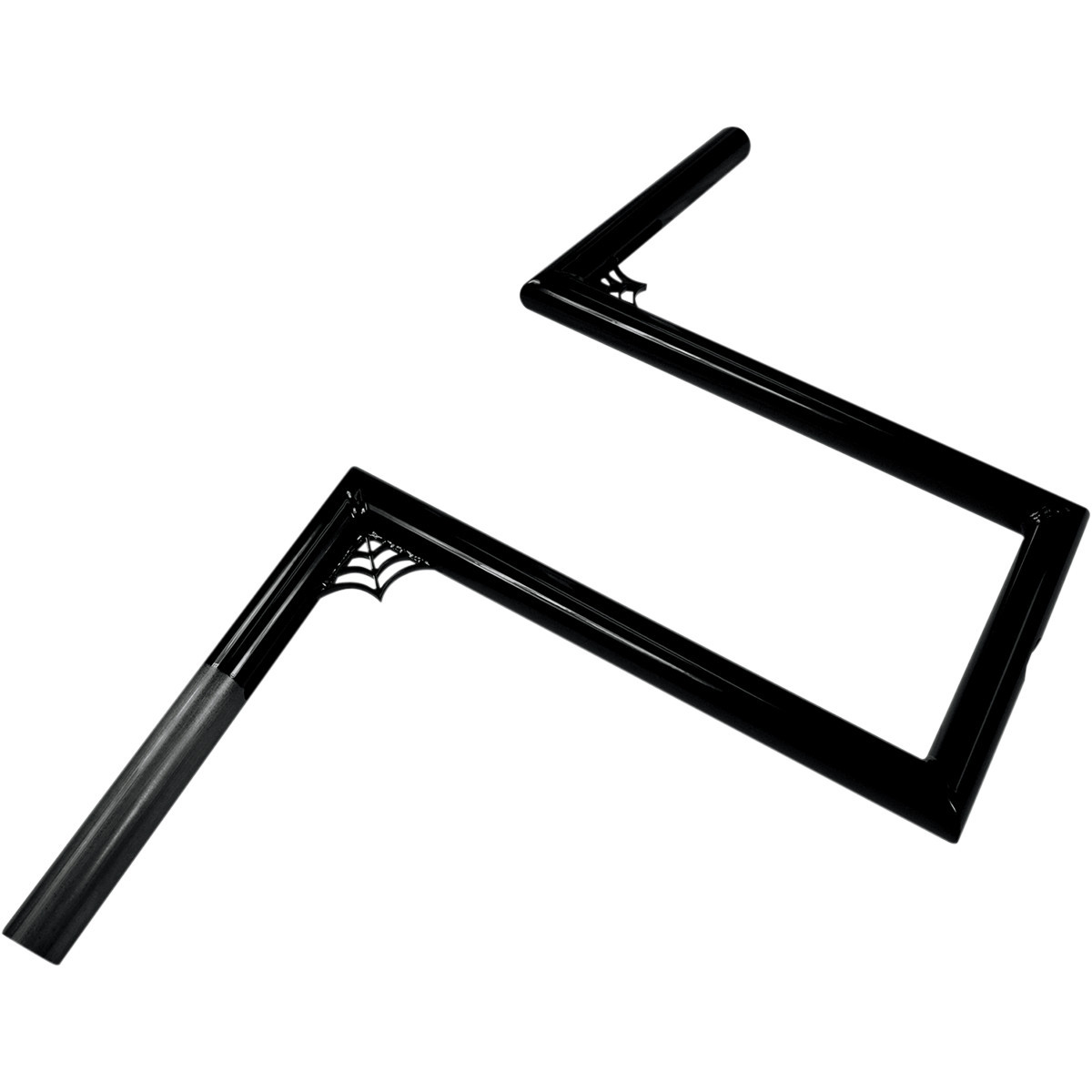 LA Choppers #LA-7380-W12B - 1" Old School Handlebar - Web Z - 12" - Black