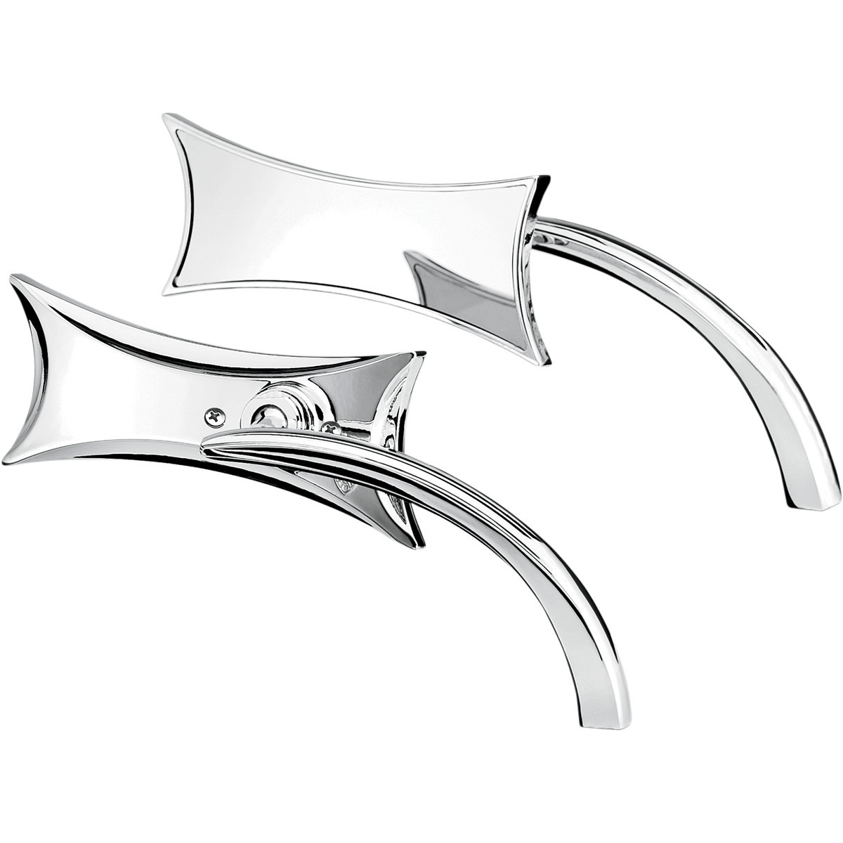 Arlen Ness #13-416 - Mirror - Micro - Four-Point - Side View - Rectangle - Chrome - Left