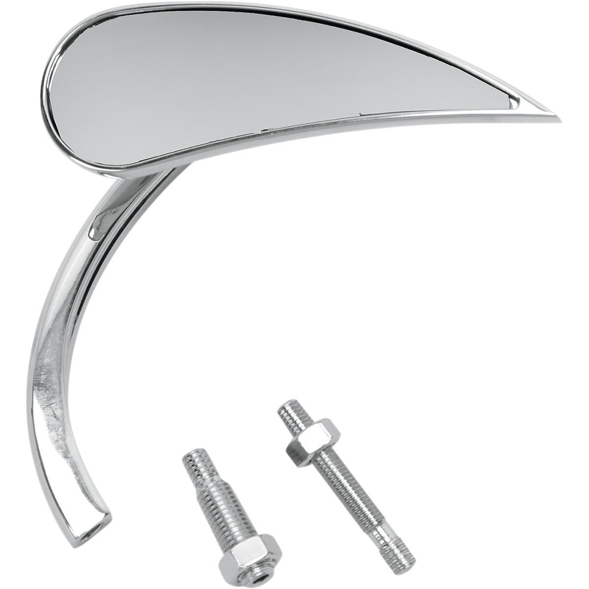 Arlen Ness #13-411 - Mirror - Micro - Rad 2 - Side View - Teardrop - Chrome - Right