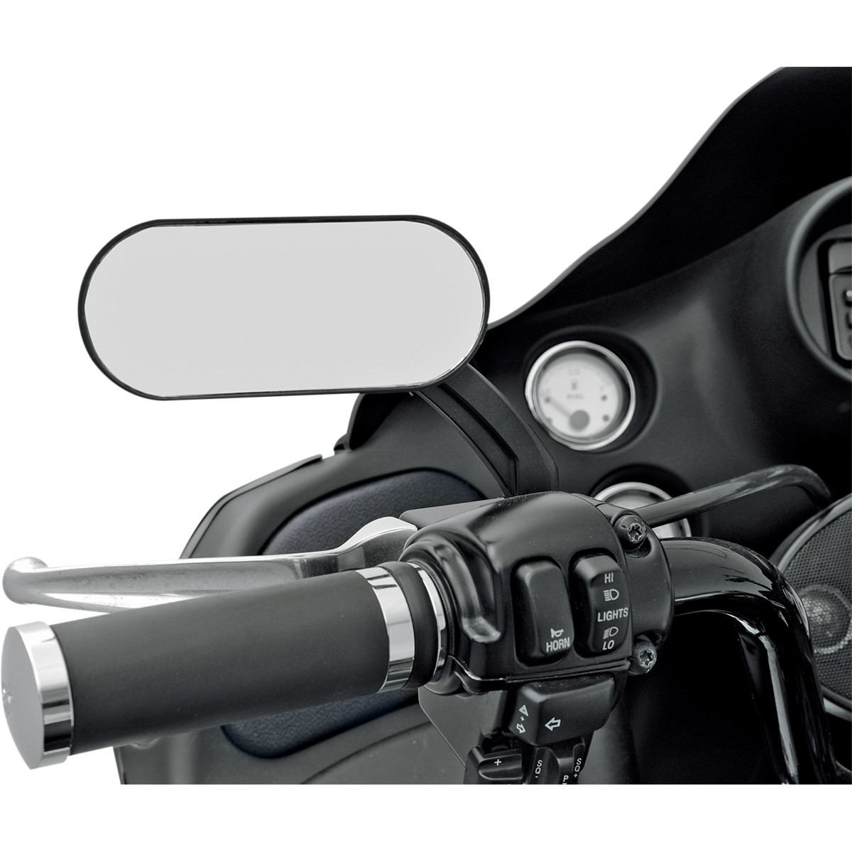 Drag Specialties - Mirror - Side View - Oval - Black/Matte - Each