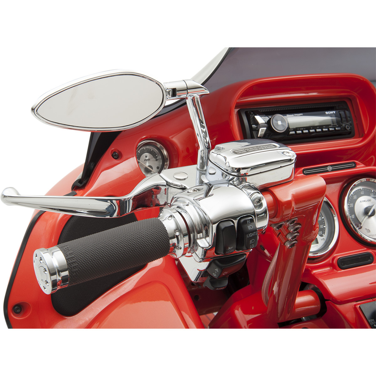 Performance Machine (PM) #0064-2026-CH - Mirror - Vision - Blade - Side View - Teardrop - Chrome - Left/Right