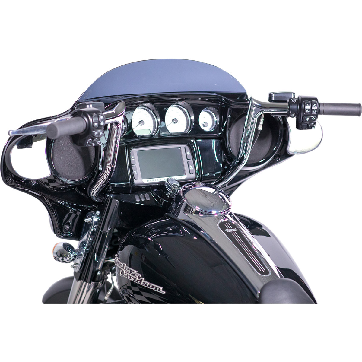 FAT Baggers INC. #905012 - 1-1/4" EZ Install Pointed Top Handlebar - 12" - Chrome