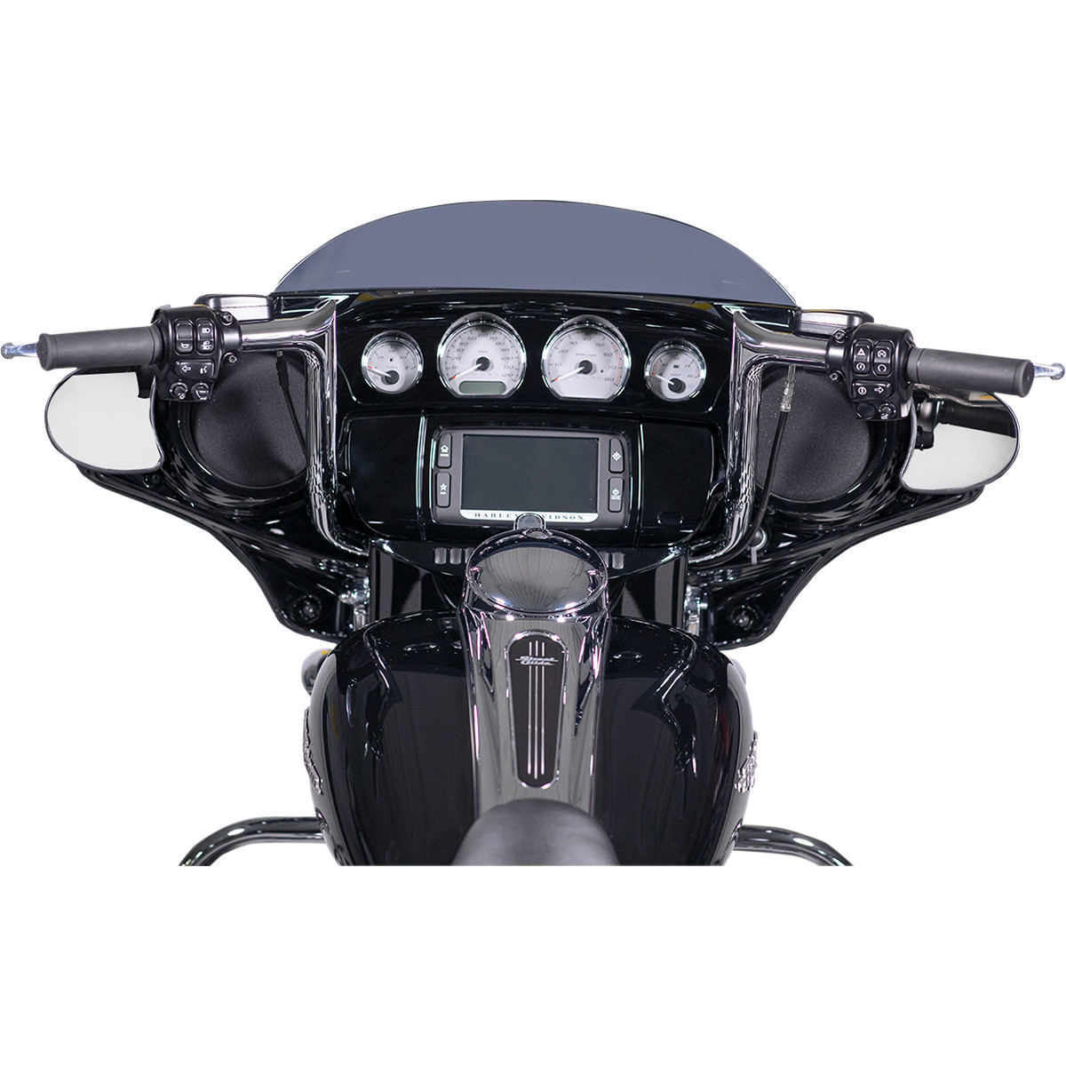 FAT Baggers INC. #909112 - 1-1/4" EZ Install Pointed Top Handlebar Kit - 12" - Chrome