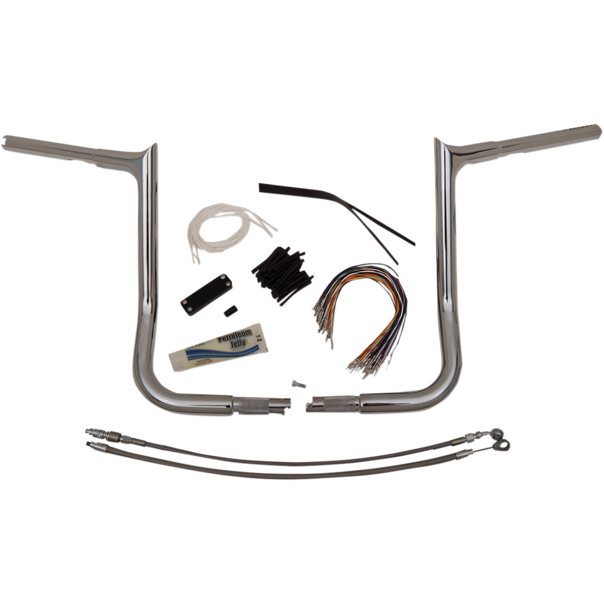 FAT Baggers INC. #909114 - 1-1/4" EZ Install Pointed Top Handlebar Kit - 14" - Chrome