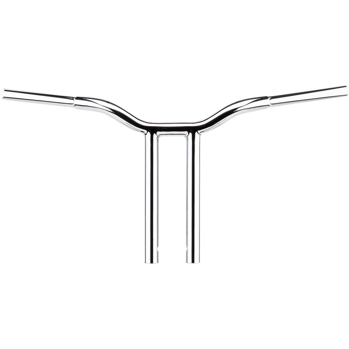 LA Choppers #LA-7337-10 - Kage Fighter Welded Straight-Riser Handlebar - One Piece - 10" - Chrome