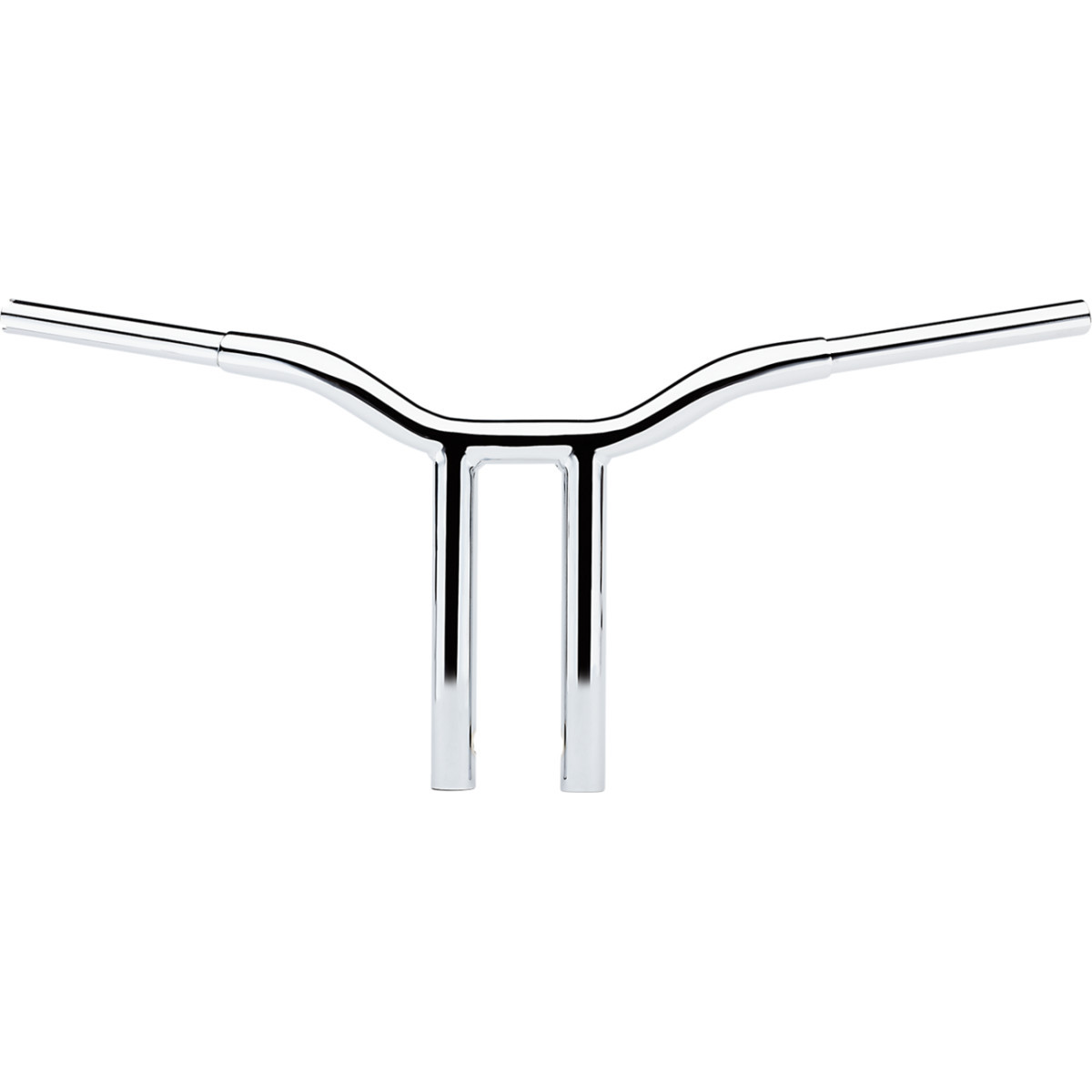 LA Choppers #LA-7337-12 - Kage Fighter Welded Straight-Riser Handlebar - One Piece - 12" - Chrome