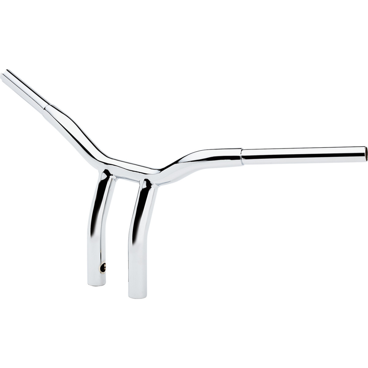 LA Choppers #LA-7338-10 - Kage Fighter Welded Bent-Riser Handlebar - One Piece - 10" - Chrome