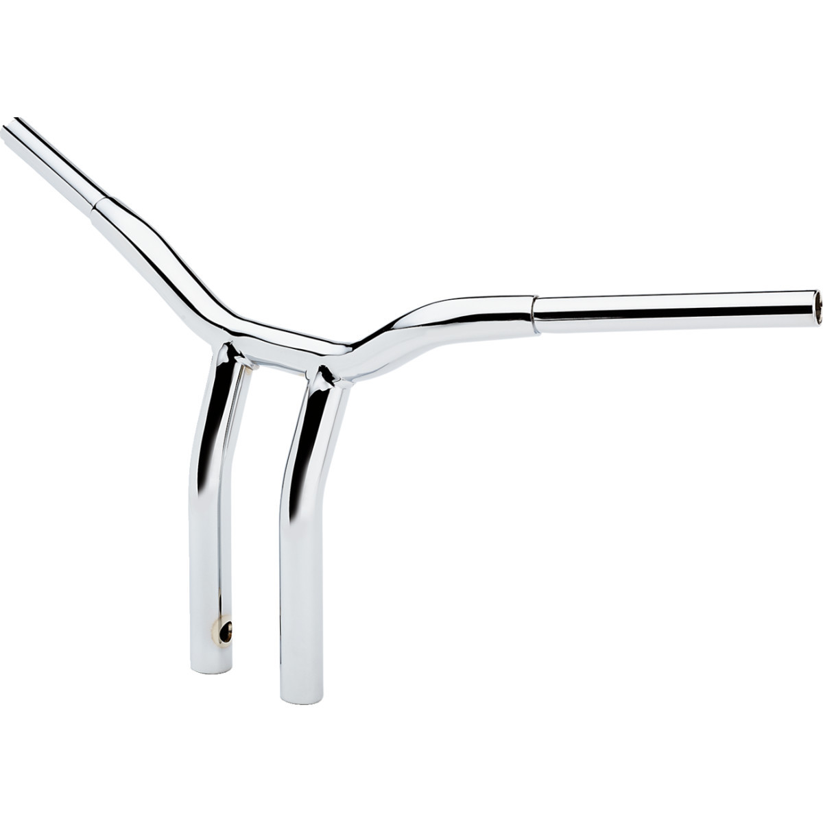 LA Choppers #LA-7338-12 - Kage Fighter Welded Bent-Riser Handlebar - One Piece - 12" - Chrome