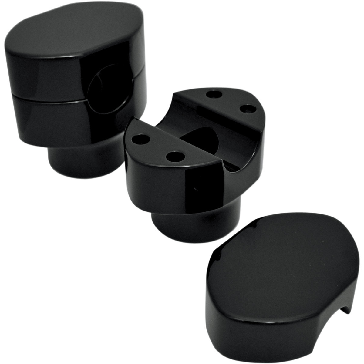 LA Choppers #LA-7410-00B - Springer Handlebar Riser Kit - Hefty - Black