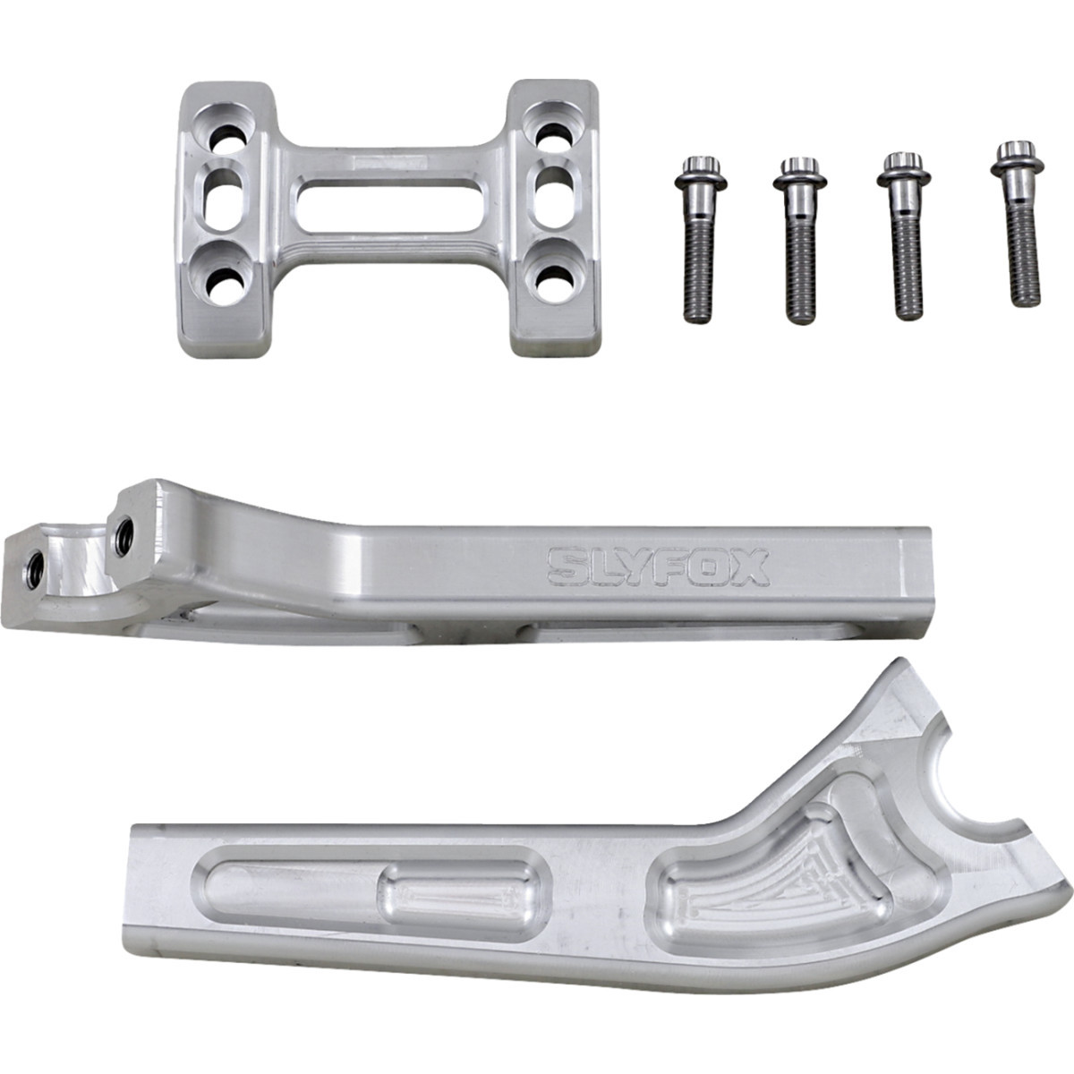 Slyfox #TM-SLY11 - Handlebar Riser Kit - Pullback - 1" Clamping - 8" Rise - Raw