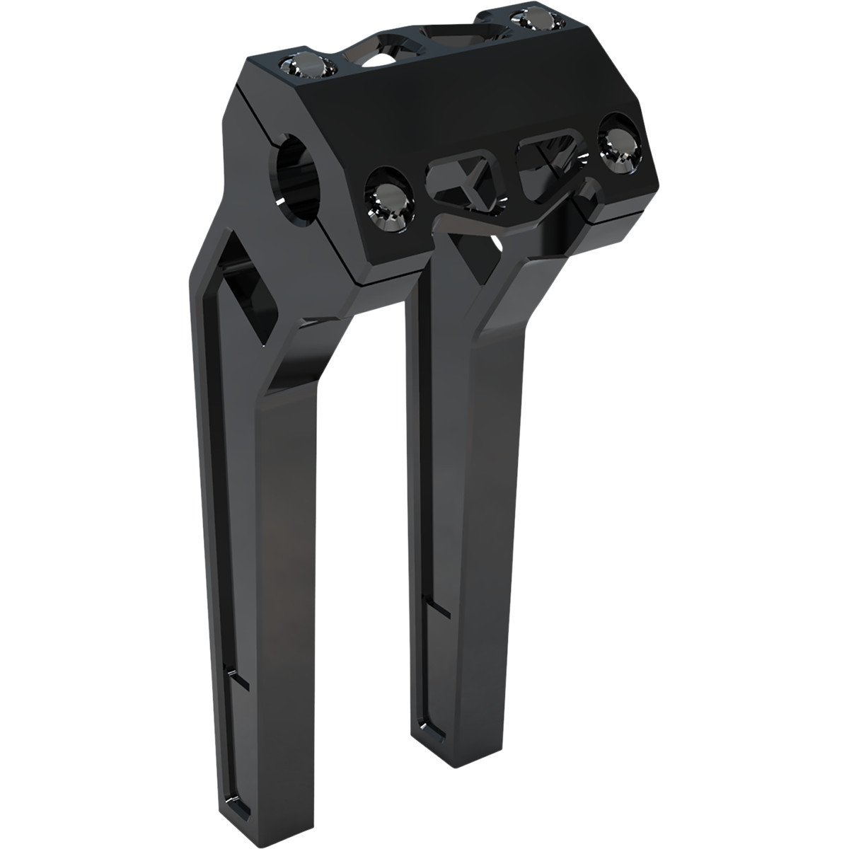 LA Choppers #LA-7471-10B - Performance Risers - Pullback - 10" - Black Anodized