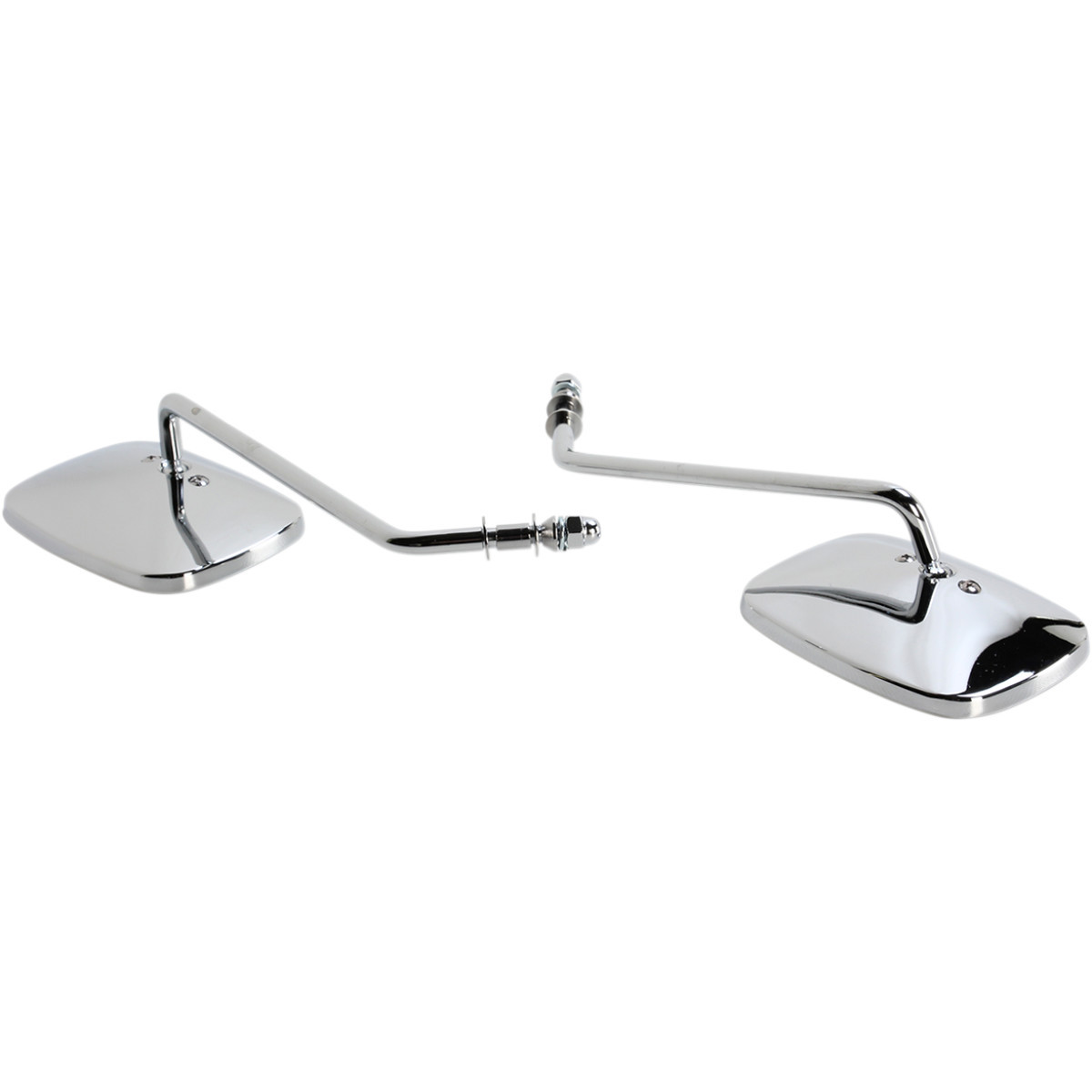 Drag Specialties - Mirrors - OEM - Side View - Rectangle - Chrome - Long - Pair
