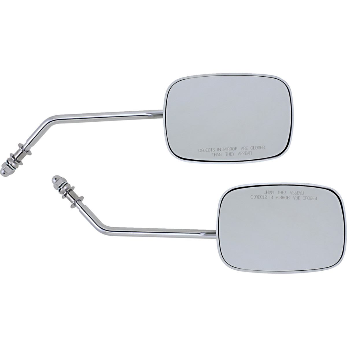 Drag Specialties - Mirrors - OEM - Side View - Rectangle - Chrome - Long - Pair