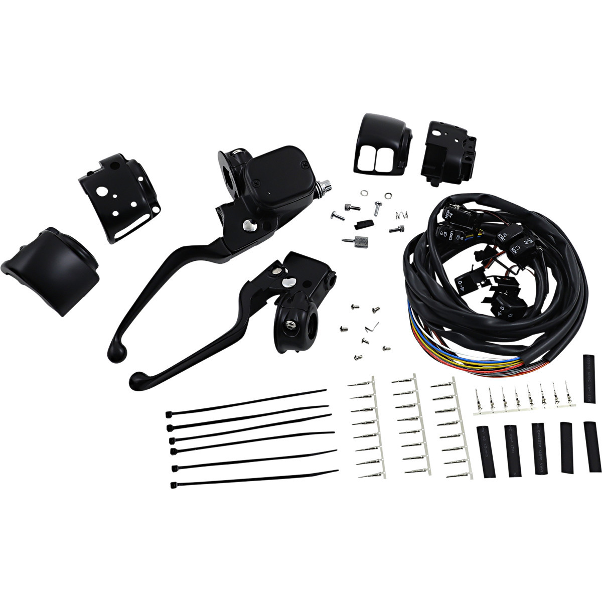 Drag Specialties - Handlebar Control Kit - 9/16" Master Cylinder - '96 - '11 - Black