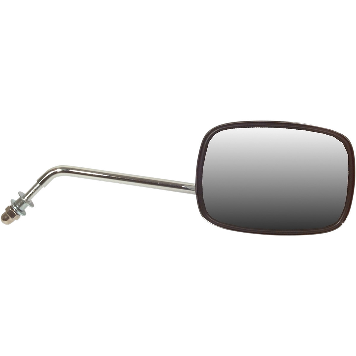 Emgo #20-21713 - Mirror - Side View - Plain Face/Rectangle - Short Stem - Right - Bolt-On - Each