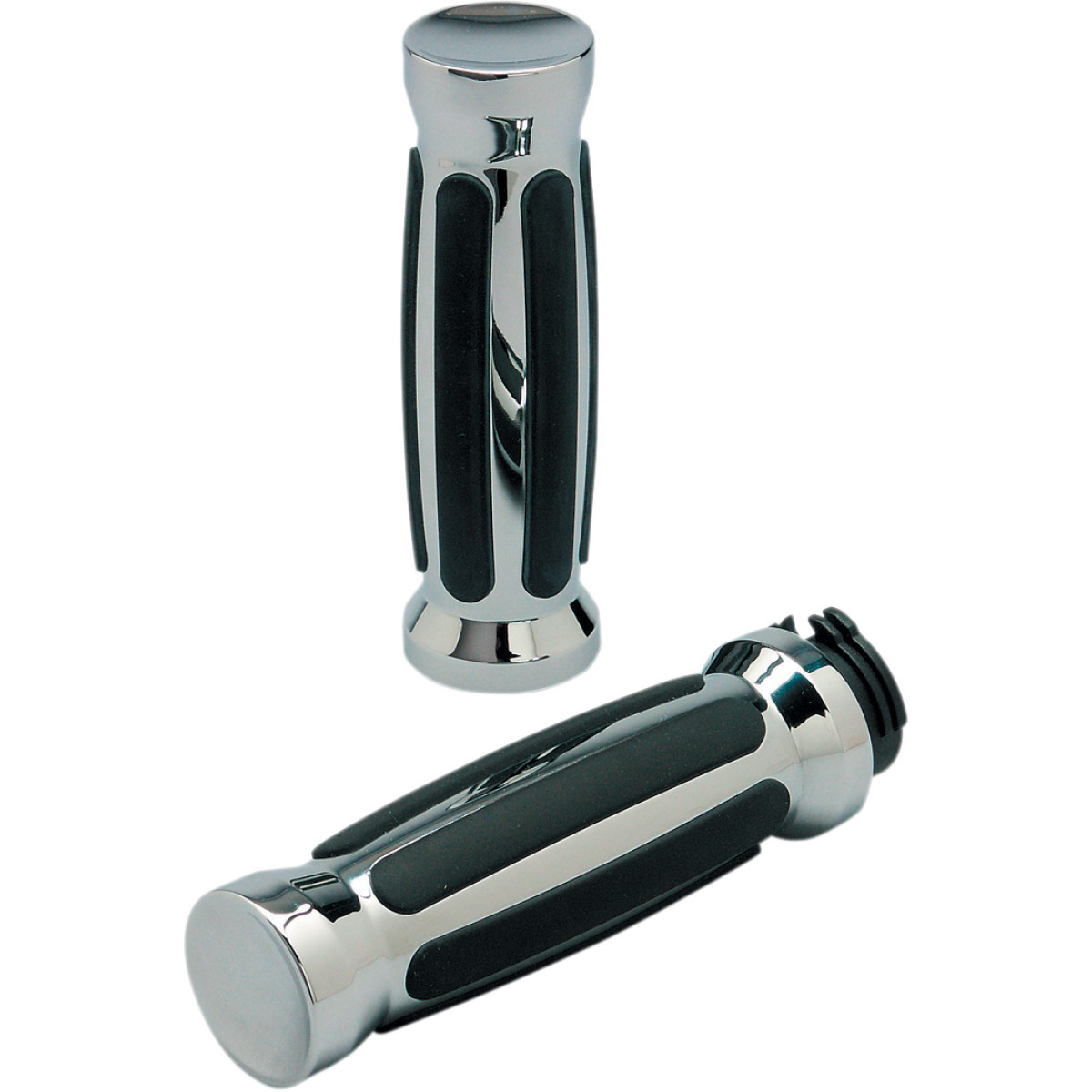 Pro-one Perf.mfg. #490000 - Custom Straight Rubber Grips - Cable - Chrome