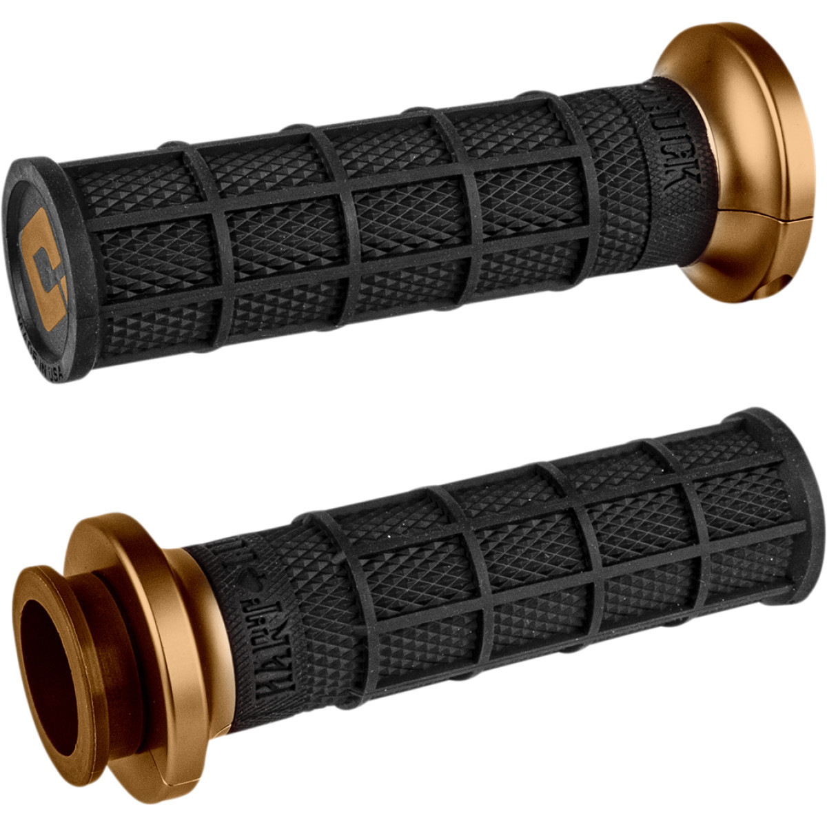 ODI #V31ITW-BZ-Z - Hart-Luck Signature V-Twin Lock-On™ Grips for Indian - Black/Bronze