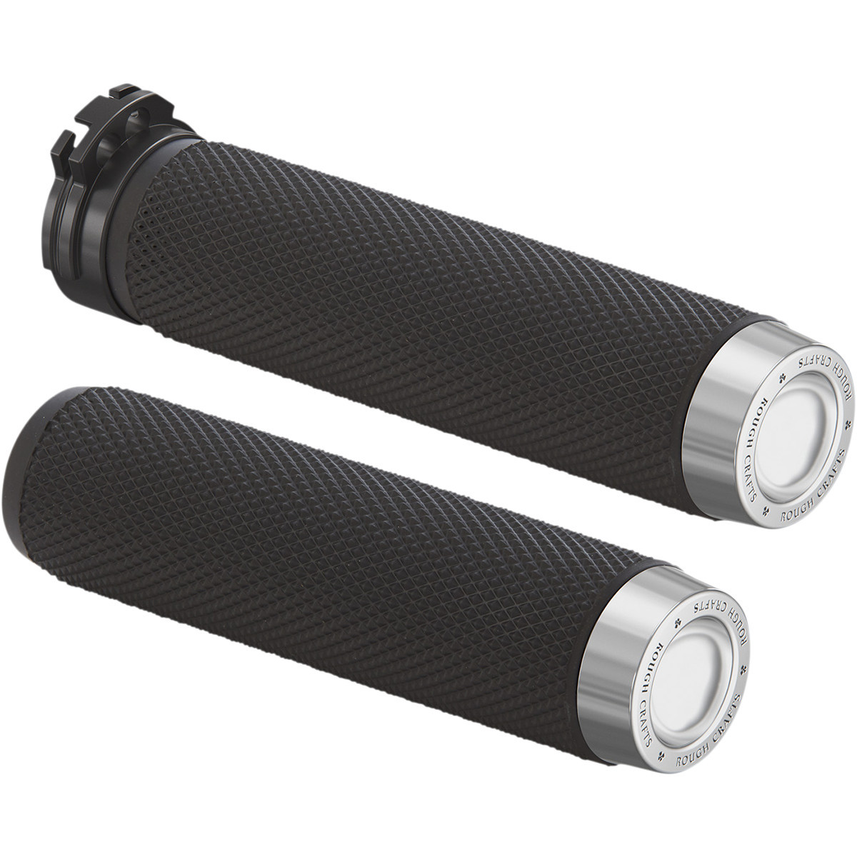 Rough Crafts #RC-500-001 - Grips - Knurled - Cable - Chrome