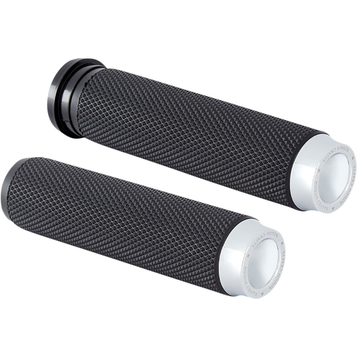 Rough Crafts #RC-500-003 - Grips - Knurled - TBW - Chrome