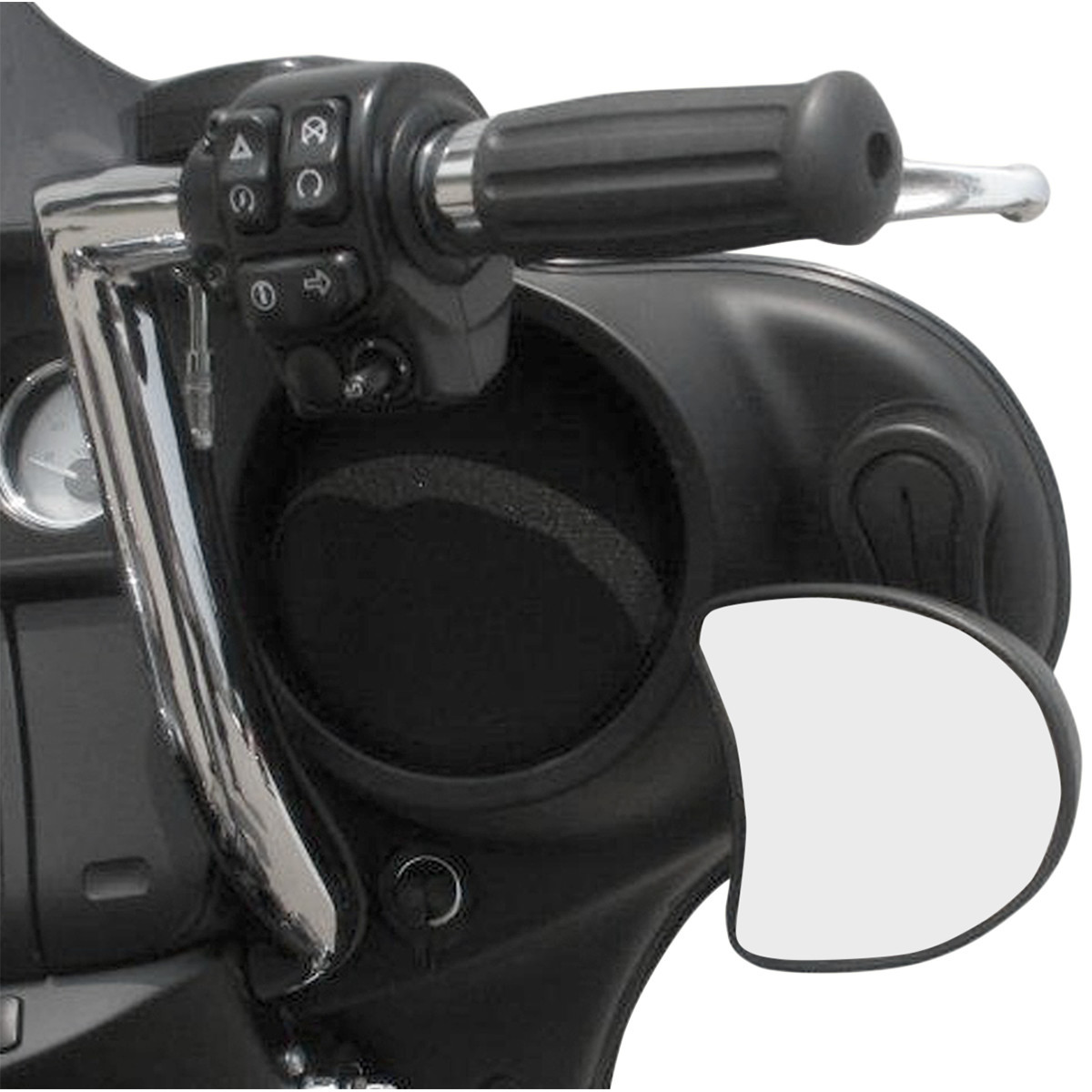 Pingel #62210 - Drop Bracket - Fairing Mirror - Black - '96-'13