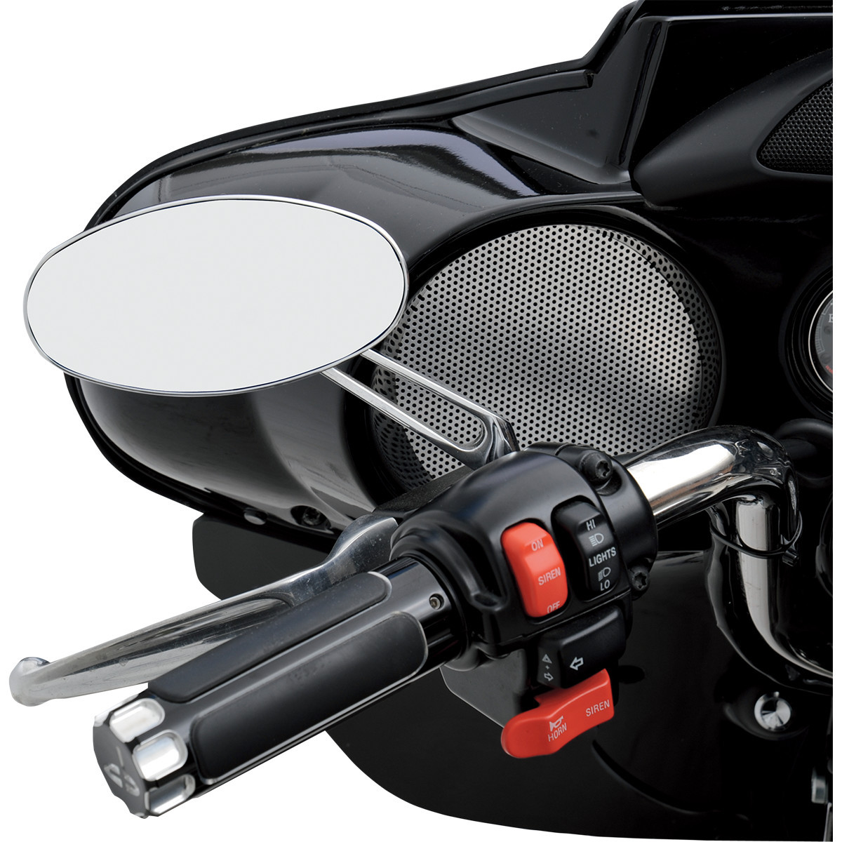 Drag Specialties - Mirror - Stealth I - Side View - Oval - Chrome