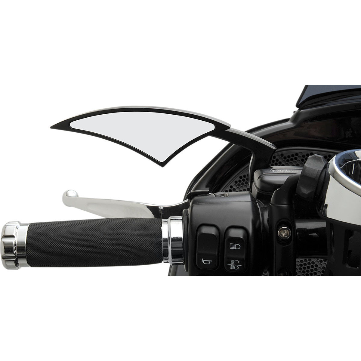 Paul Yaffe Bagger Nation #PYO:PMP-B - Mirrors - Power - Side View - Teardrop - Black - Pair