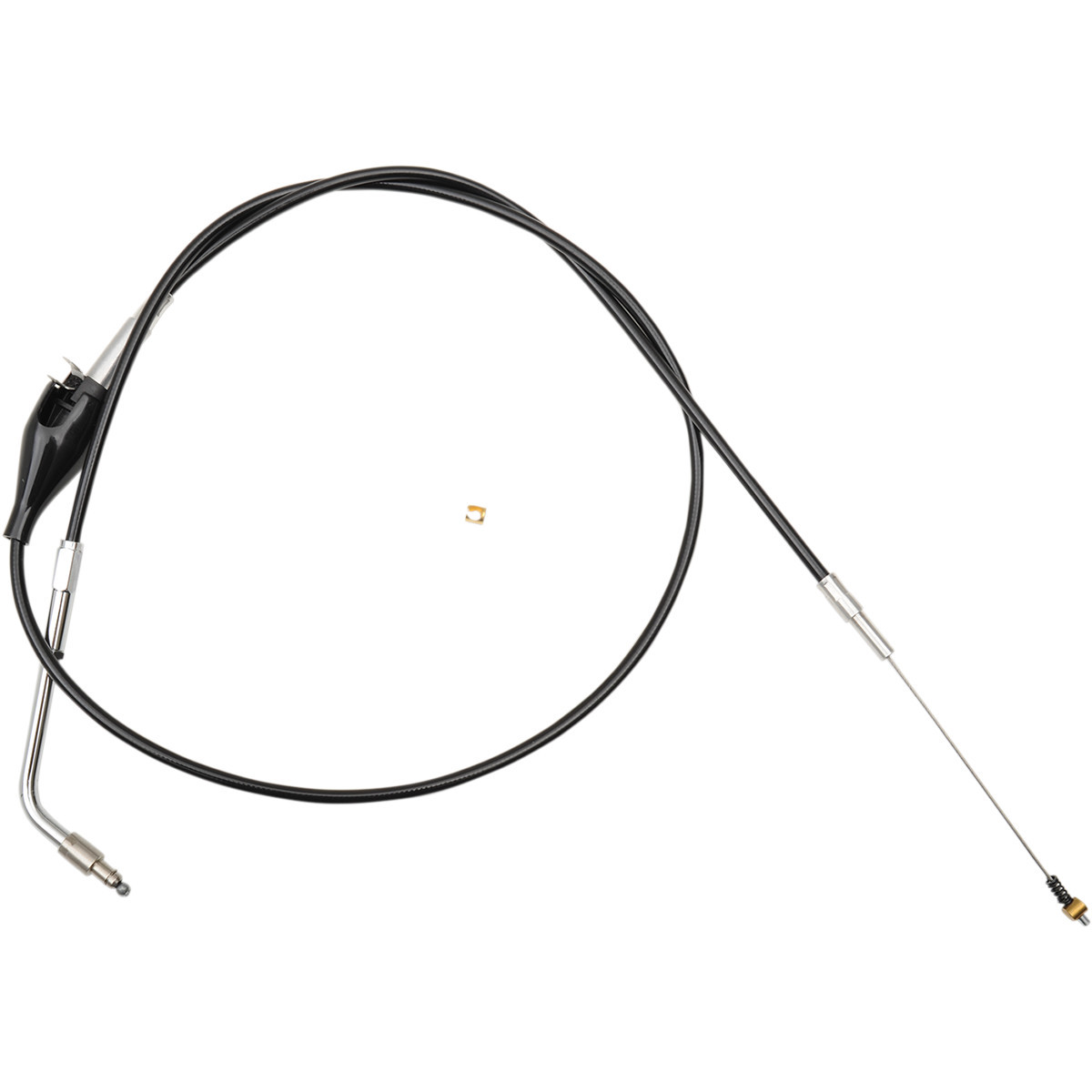 LA Choppers #LA-8005ID16B - Black Vinyl Braided Handlebar Idle Cable - 15"-17" - Touring