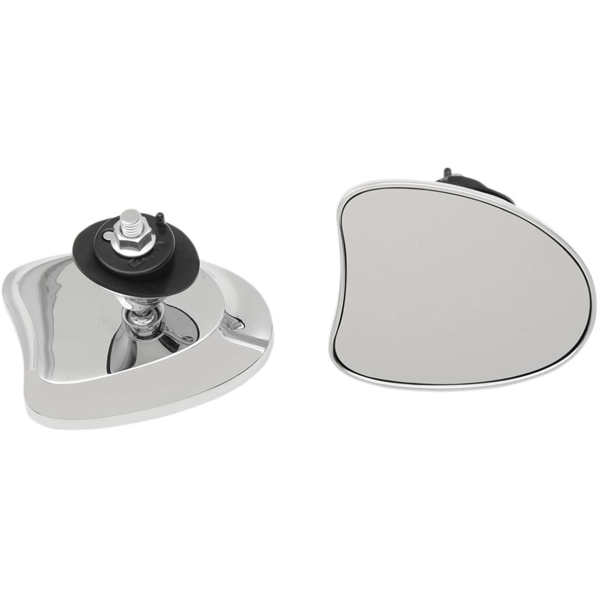 Drag Specialties - Mirrors - Side View - Deluxe - Teardrop - Chrome