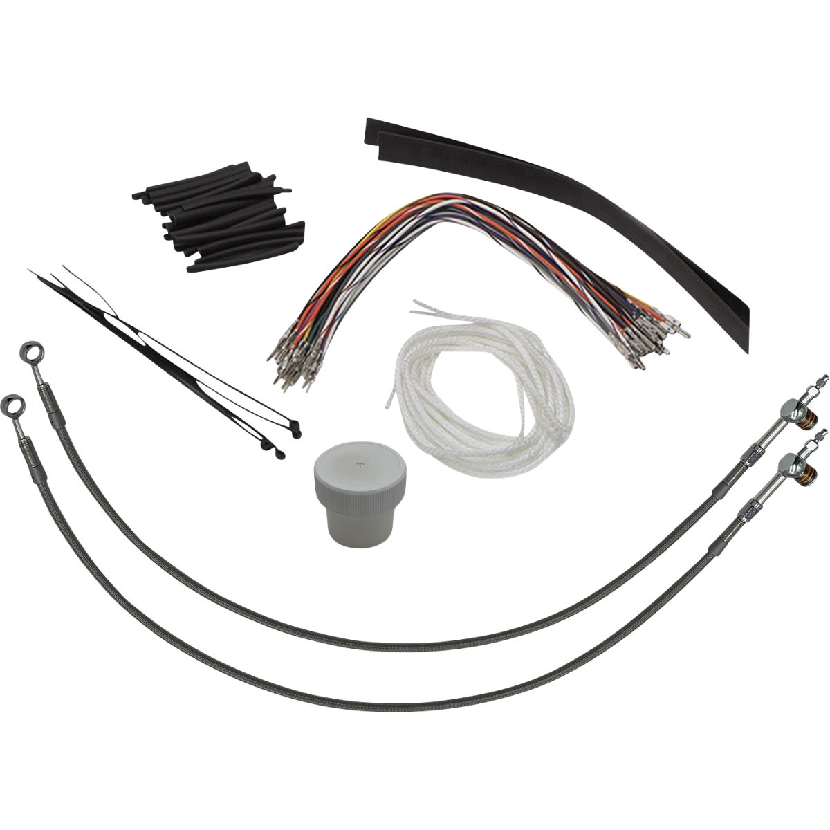 FAT Baggers INC. #109714 - Installation Kit - Hydraulic Clutch - 14" - Braided