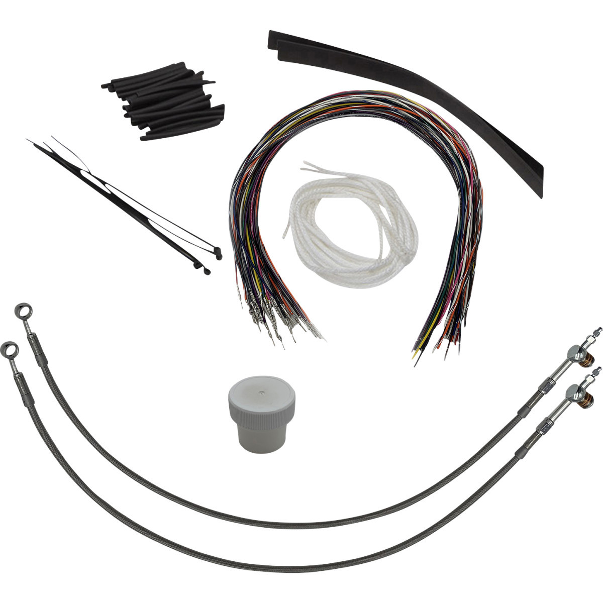 FAT Baggers INC. #109716 - Installation Kit - Hydraulic Clutch - 16" - Braided