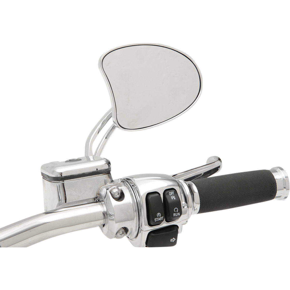 Drag Specialties - Mirrors - Side View - Tapered - Chrome - Short Stem - Pair