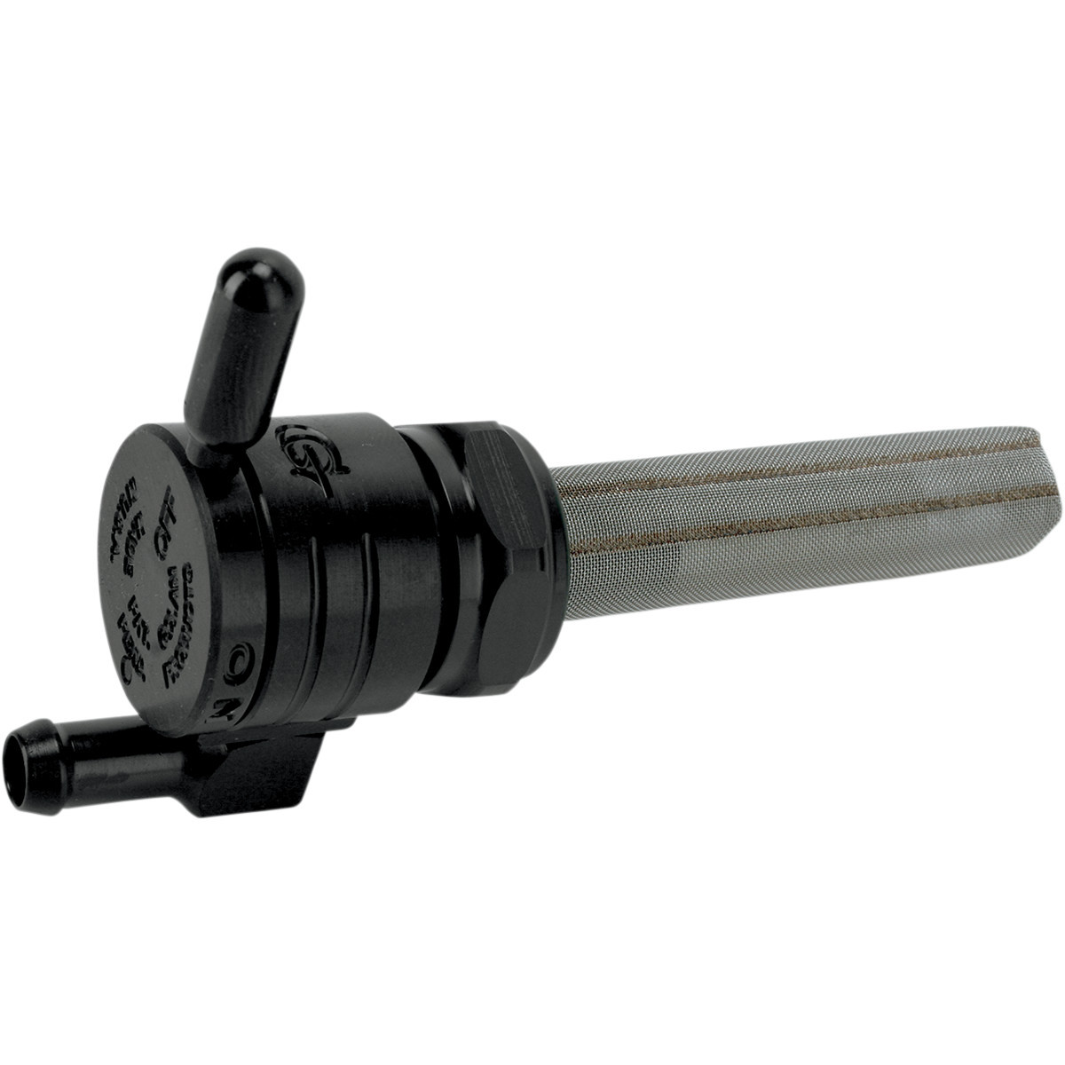 Golan Products #76-312D-BLK - "Click-Slick" Fuel Petcock - Downward - Black - 22mm