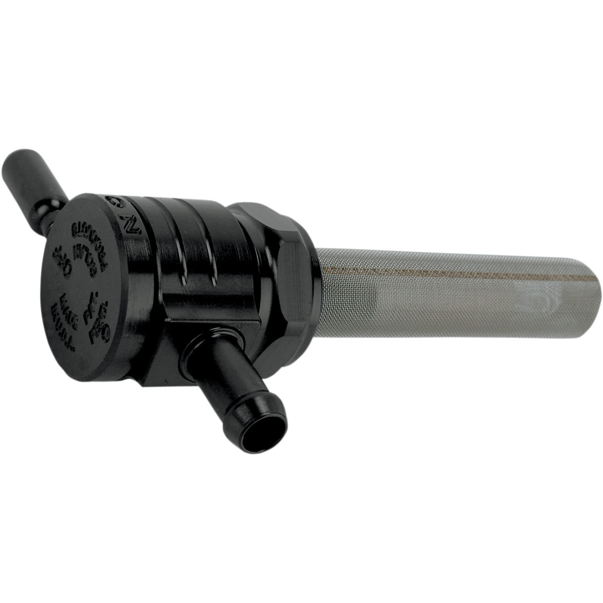 Golan Products #76-312S-BLK - "Click-Slick" Fuel Petcock - Straight - Black - 22mm