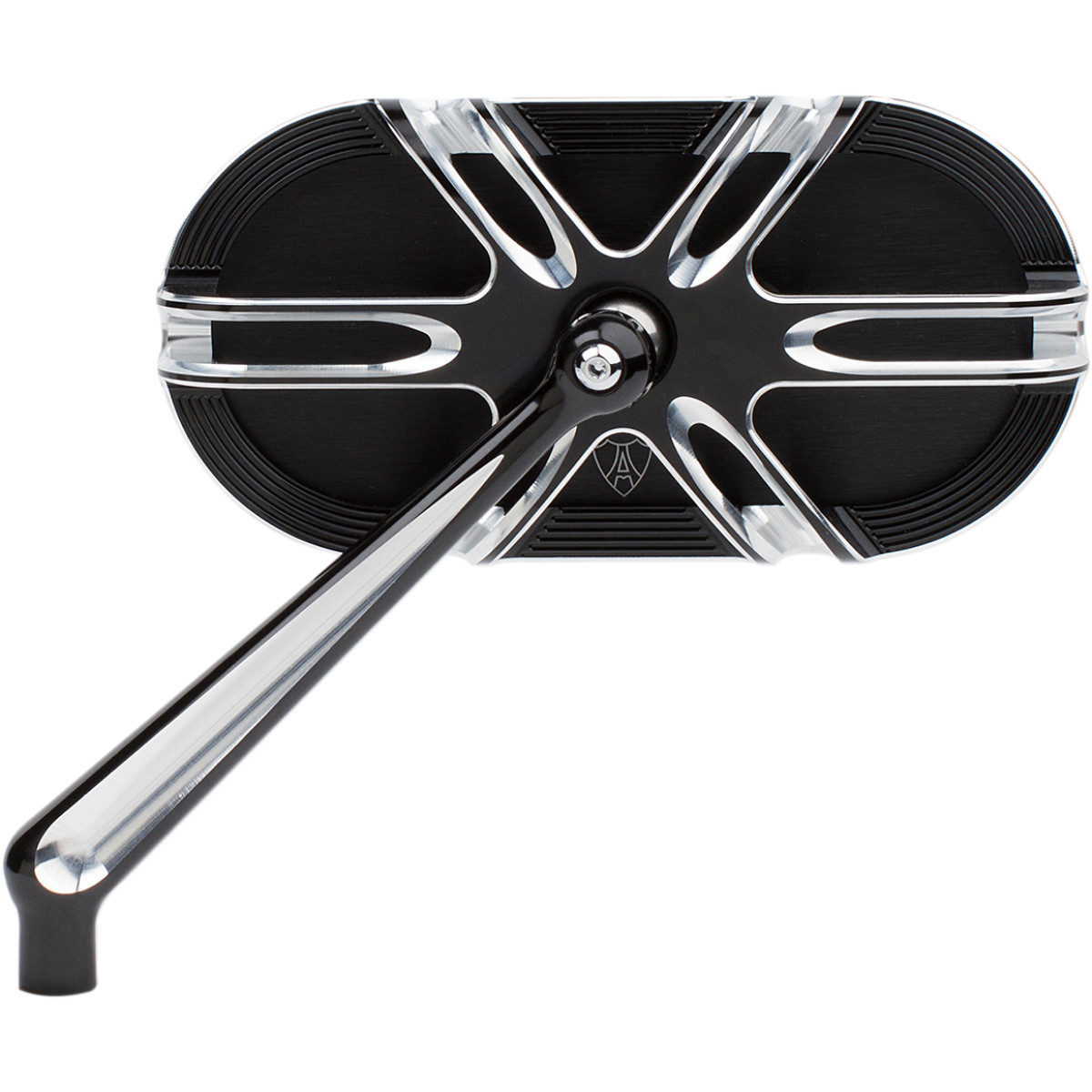 Arlen Ness #13-164 - Mirror - Side View - Caged Series/Deep Cut - Black - Left