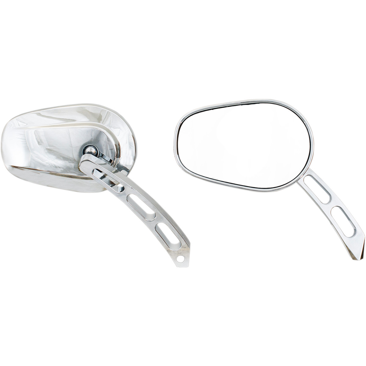 Rivco Products #MV300 - Mirror - Thru-Mount - Side View - Oval - Chrome