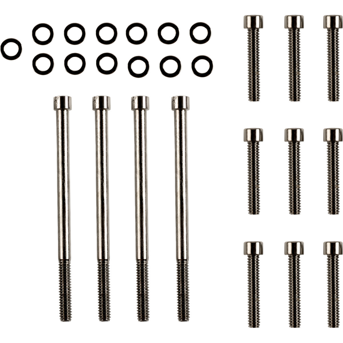 Drag Specialties - Bolt Kit - Outer Primary - Smooth/Socket-Head - Black/Chrome - M8
