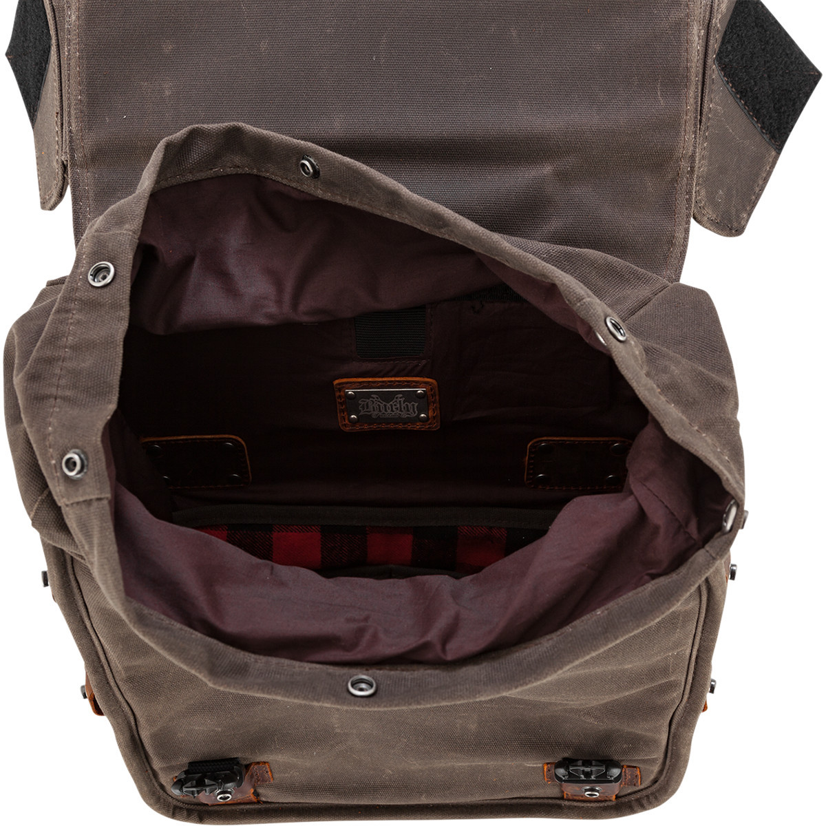 Burly Brand #B15-1002D - Throw-Over Saddlebag - Dark Oak