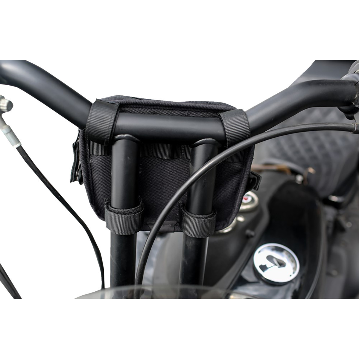Burly Brand #B15-1012B - Handlebar Bag - Black Cordura