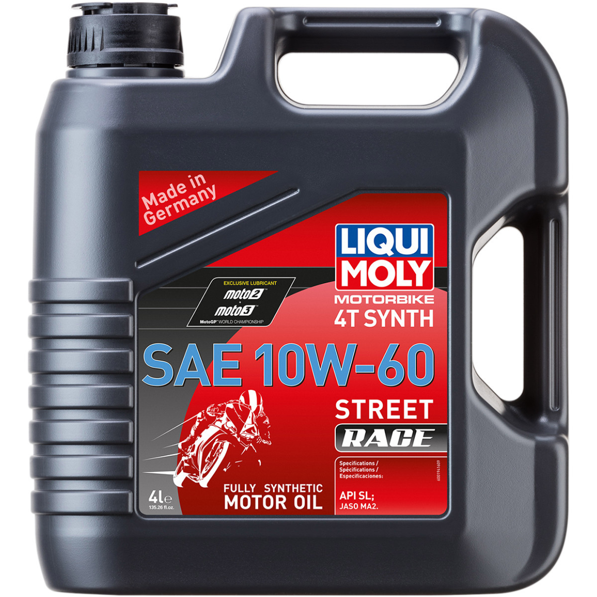 Liqui Moly #20072 - Street Race Synthetic 4T Oil - 10W-60 - 4L