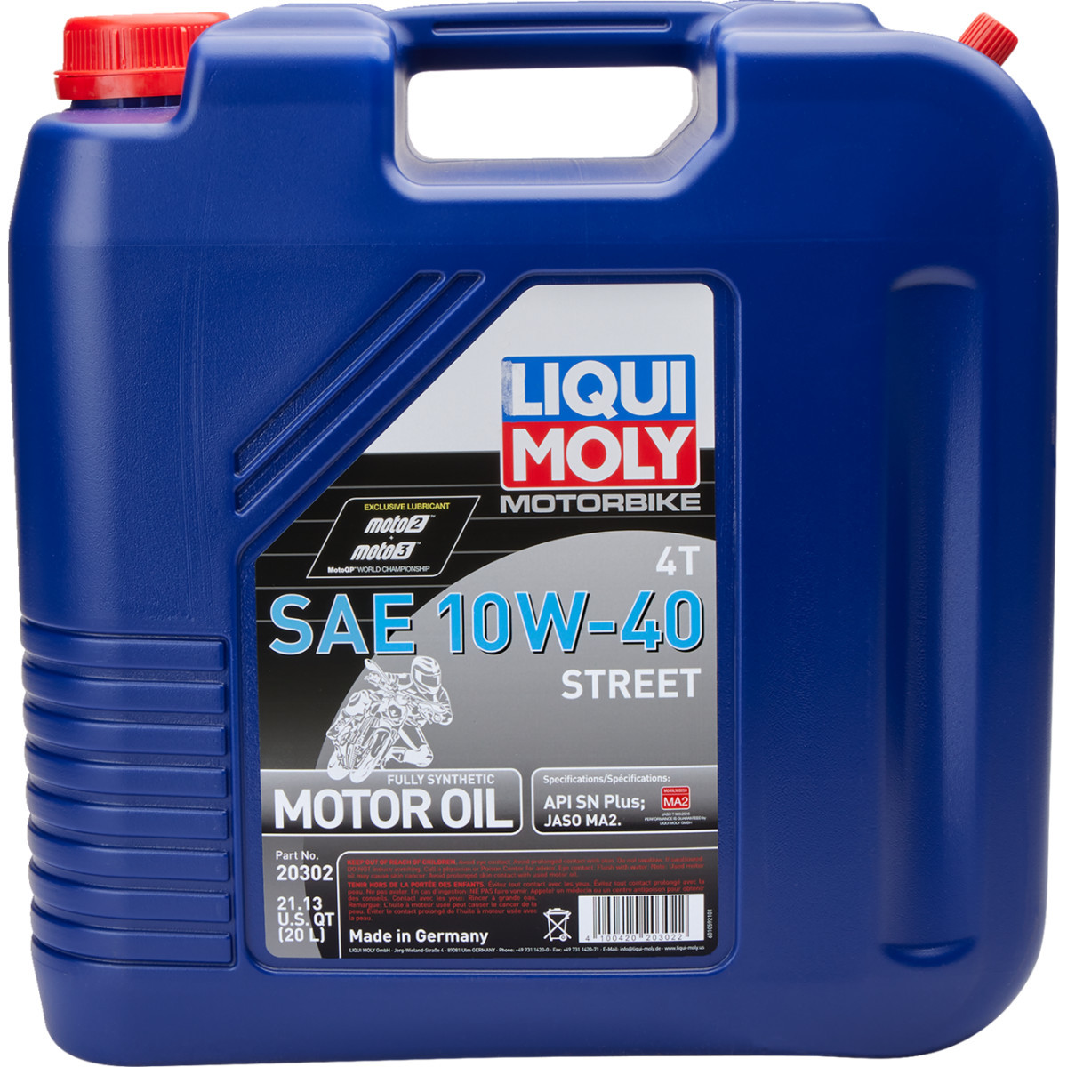 Liqui Moly #20302 - Street 4T Oil - 10W-40 - 20 liter