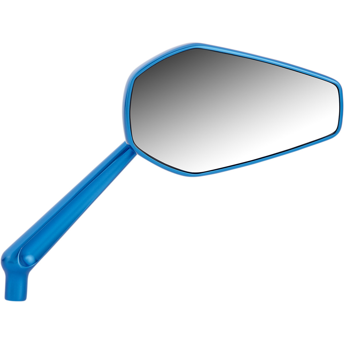 Arlen Ness #13-153 - Mirror - Mini/Stocker - Side View - Hexagon - Blue - Right